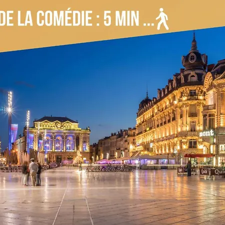 Youmi - Calme Avec Jacuzzi Et Clim A 5min De La Comedie, Tram A 200m *